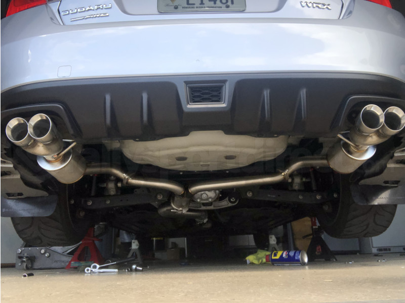 Nameless Performance In Quad Exit Axle Back Exhaust Polished Subaru