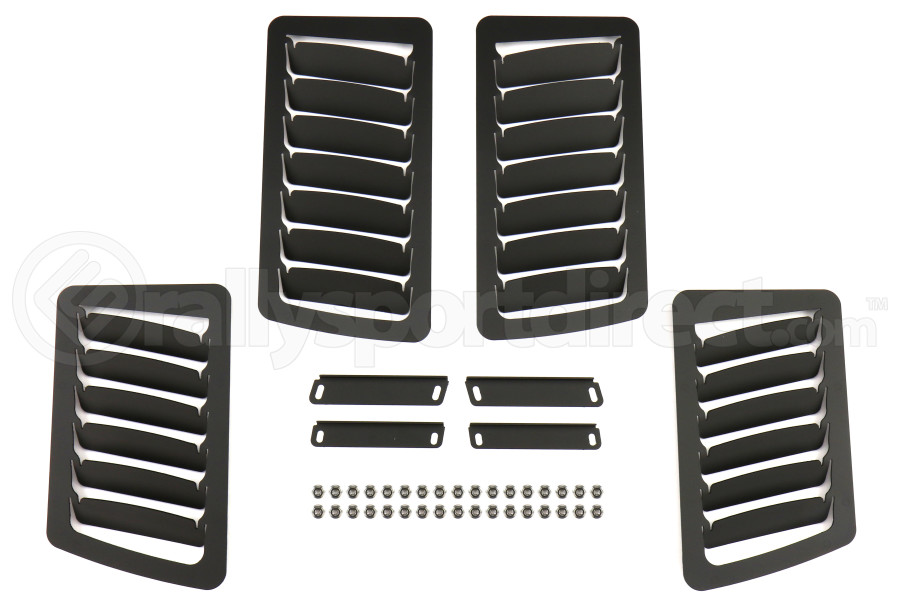 Verus Engineering Slanted Hood Louver Kit Black Subaru Limited 2013 2020 A0065a Blk Rallysport Direct