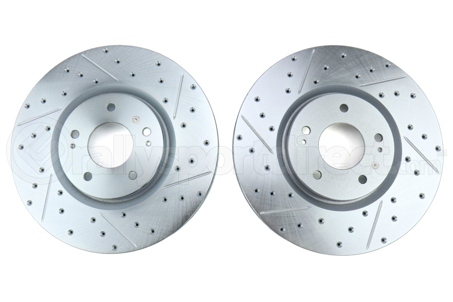 Stoptech C-Tek Sport Drilled and Slotted Front Rotor Pair - Mitsubishi Evo 8/9 2003-2006