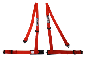 Sparco 2 Inch 4-Point Bolt-In Harness Red - Universal