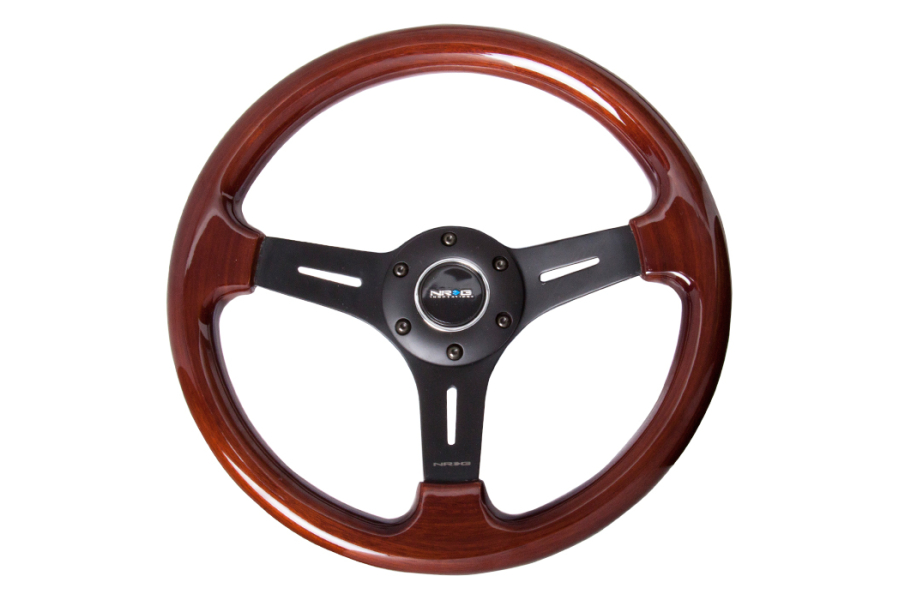 NRG Classic Woodgrain Steering Wheel 330mm Matte Black Center ST-015-1BK
