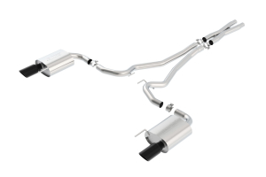 Borla S-Type Cat Back Exhaust w/ Black Chrome Tips - Ford Mustang GT Convertible 2015-2017
