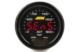 AEM Electronics X-Series EGT Exhaust Gas Temperature Gauge 52mm - Universal