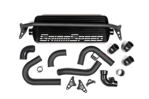 GrimmSpeed Front Mount Intercooler Kit Black Core w/ Black Piping - Subaru WRX 2015 - 2020