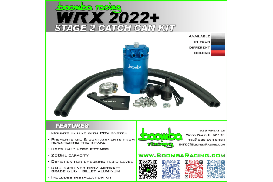 Boomba Racing Stage 2 Catch Can Kit - Subaru WRX 2022+