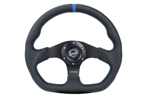 NRG Innovations Reinforced Flat Bottom Steering Wheel - 320mm (Multiple Color Options) - Universal