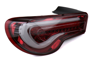 OLM VL Style Non-Sequential Clear Lens Red Base Tail Lights - Scion FR-S 2013-2016 / Subaru BRZ 2013+ / Toyota 86 2017+