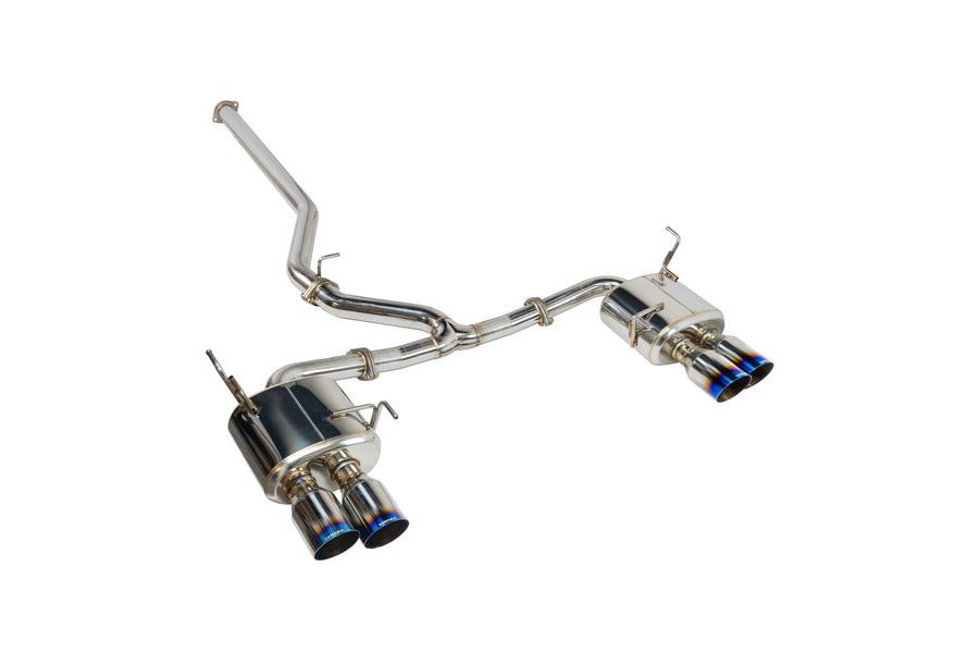 Remark Sports Touring Cat Back Exhaust with Burnt Tips - 2022+ Subaru WRX