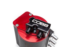 COBB Tuning Air Oil Separator Black/Red - Subaru Models (inc. 2008-2020 STI / 2008-2014 WRX)