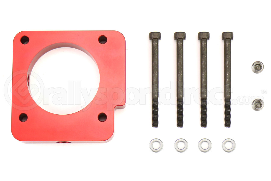 Torque Solution Throttle Body Spacer Red Subaru WRX STI 20042007