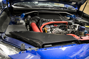 OLM LE Dry Carbon Fiber Intake Duct Cover - Subaru WRX 2015 - 2020