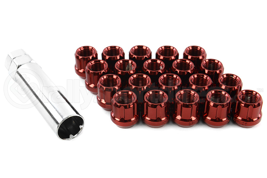 Muteki Lug Nuts 12x1.25 Open Ended Red  - Universal