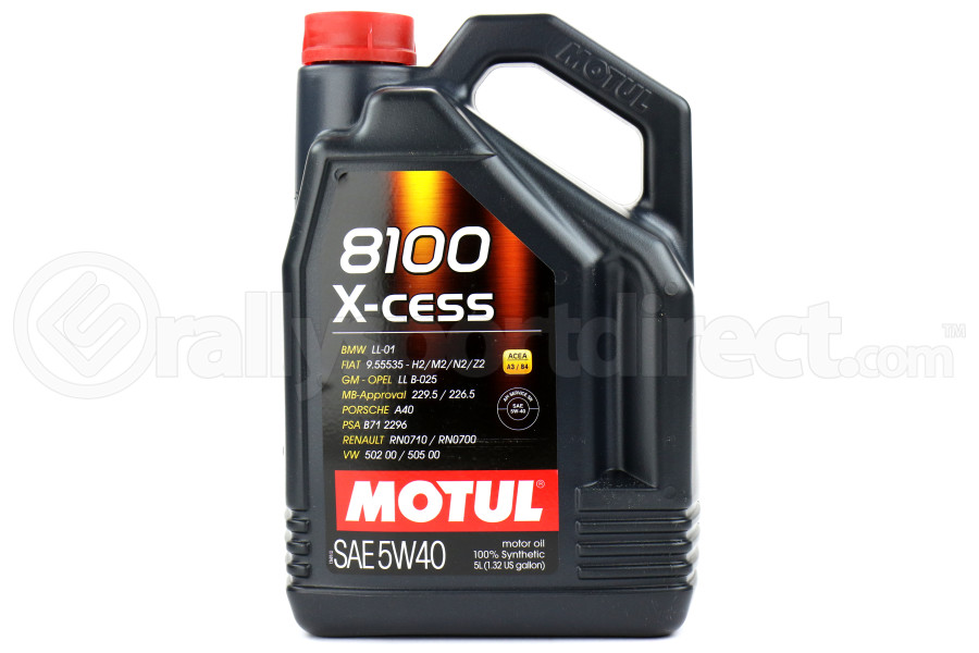 Motul 8100 Xcess 5w40 Engine Oil 5l 102870 Free Shipping Rallysport Direct