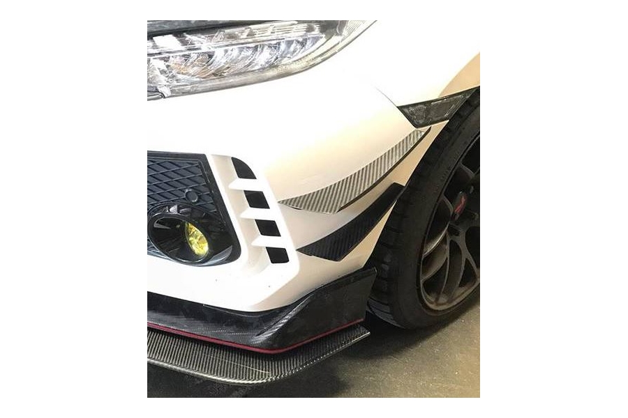 APR Performance Carbon Fiber Front Bumper Canards - Honda Civic Type R 2017+