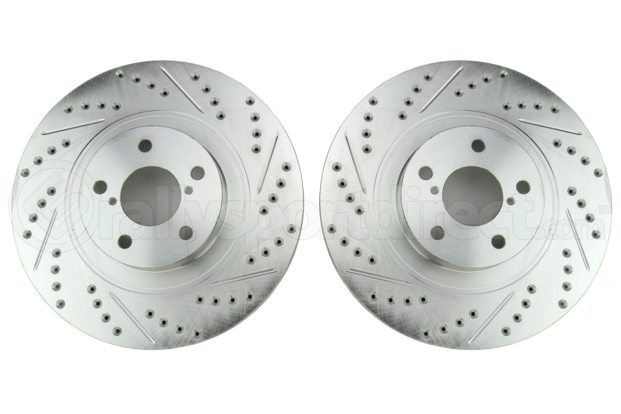 Stoptech C-Tek Sport Drilled and Slotted Front Rotor Pair - Subaru Models (inc. 2009-2014 WRX)