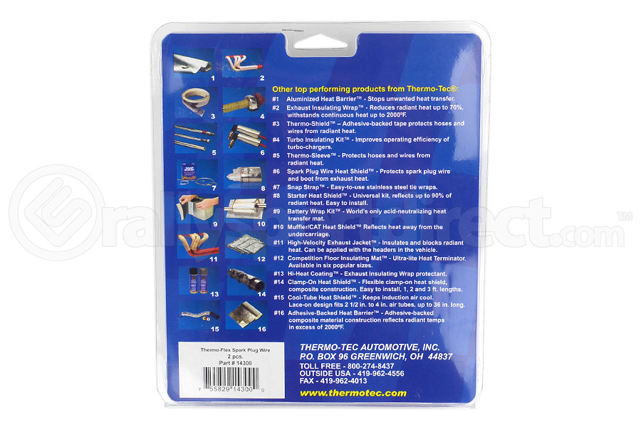 Thermo Tec Thermo-Flex Plug Wire Heat Shields 2 Piece (Part Number: 14300) Thermo Tec Thermo-Flex Plug Wire Heat Shields 2 Piece (Part Number: )