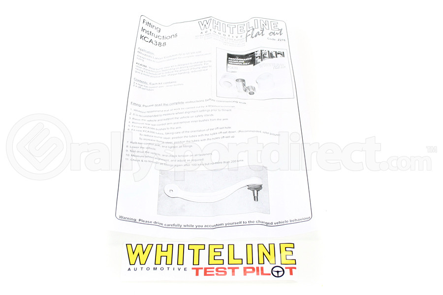 Whiteline Rear Bump Steer Correction Kit (Part Number: KCA388) Whiteline Rear Bump Steer Correction Kit - Mitsubishi Evo 8/9 2003-2006