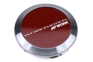 Work Wheels Emotion Center Cap Flat Type Red - Universal