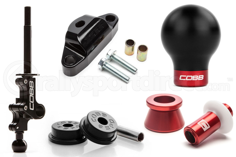 COBB Tuning Stage 2+ Drivetrain Package w/ White / Red Lockout and Black / Red Shift Knob - Subaru STI 2004 - 2020