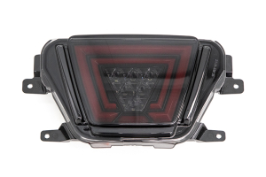 OLM V1 F1 Style Rear Brake / Fog / Reverse Light w/ Smoke Lens, Gloss Black Base, and Red Bar - Toyota Supra 2020+