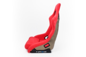 NRG Innovations FRP ULTRA Large Competition Alcantara Seat Red - Universal
