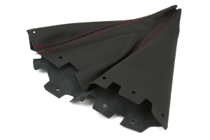 AutoStyled Black Leather Shift Boot w/ Red Stitching Standard Shifter - Subaru WRX 2009-2014