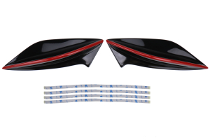 OLM STI Redline Spoiler Side Fins - Subaru WRX / STI 2015 - 2020
