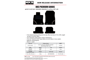 HKS Front and Rear Floor Mats - Subaru BRZ / Toyota GR86 2022+