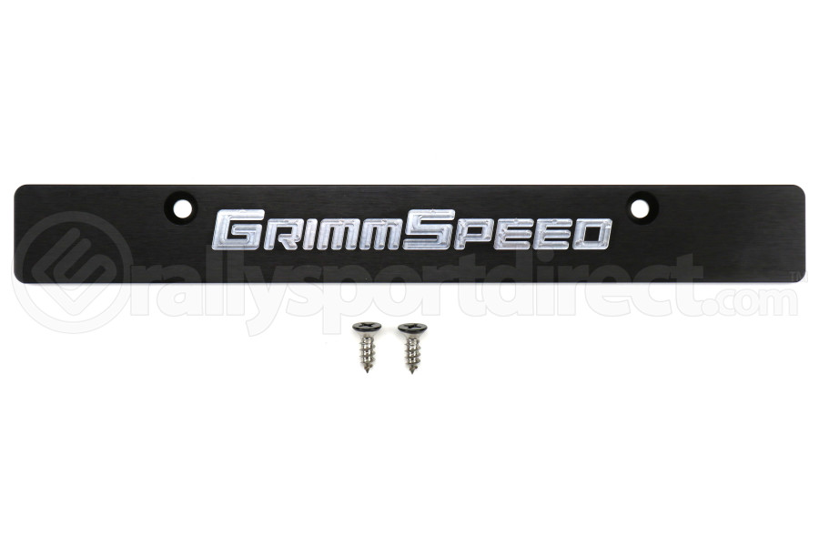 GrimmSpeed License Plate Delete Black/Silver - Subaru WRX/STI 2006-2014
