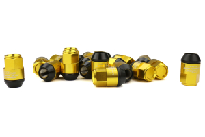 KICS Leggdura Racing Shell Type Lug Nut Set 35mm Closed-End Look 12X1.25 Gold - Universal