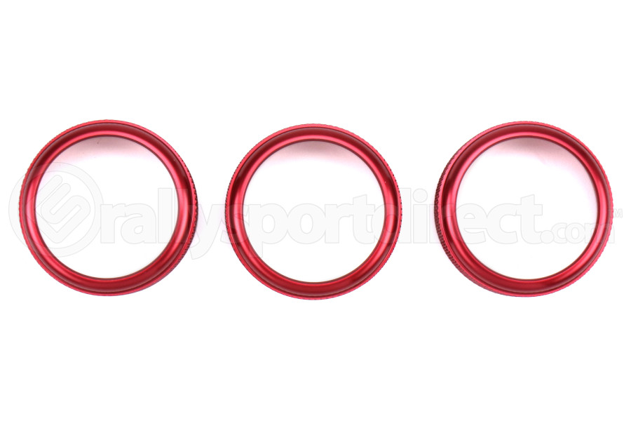 SubiSpeed Climate Control Knob Covers Red - Subaru Models (inc. 2015+ WRX / 2014+ Forester)
