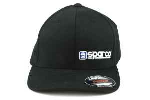 Sparco Hat Lid Black Small/Medium FlexFit Tuning - Universal