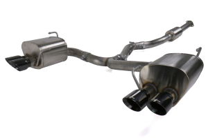 Corsa 3in Cat Back Exhaust System w/ Polished Black Tips - Subaru WRX / STI 2015+