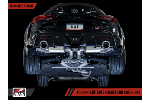 AWE Touring Edition Exhaust Resonated Chrome Silver Tips - Toyota Supra 2020+