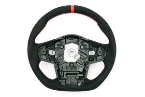 OLM Alcantara Pro Steering Wheel Alcantara with Red Stripe - Toyota Supra 2020+