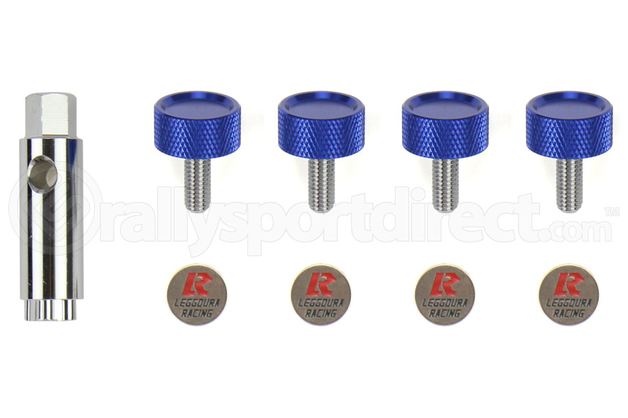 KICS Leggdura License Plate Lock Bolt Set Blue WKPLBURallysport Direct