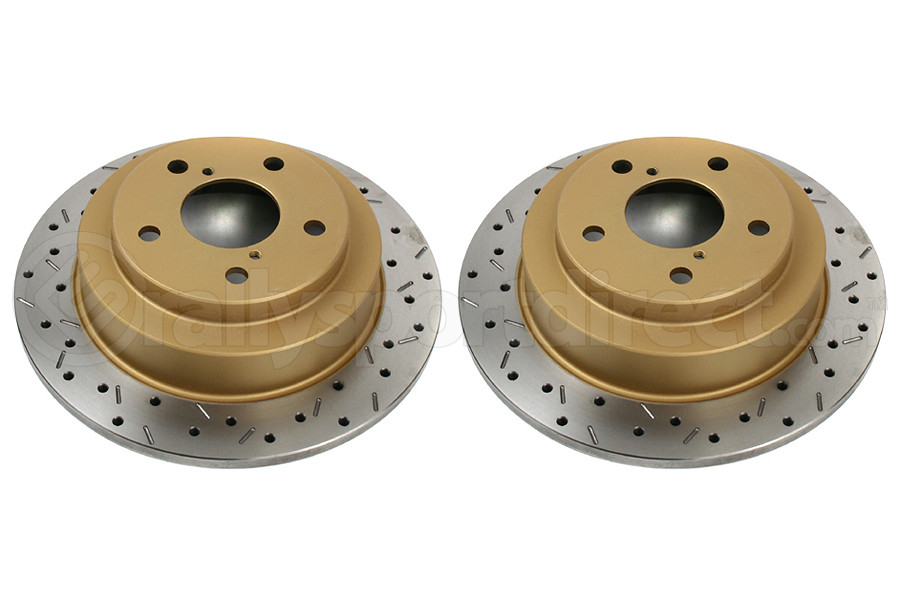 DBA 4000 Series DrilledSlotted Rear Rotor Pair Subaru WRX 20022005 4644XSG