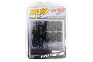 Muteki SR35 16+4 Closed Ended Black Lug Nuts 35mm 12x1.25 - Universal