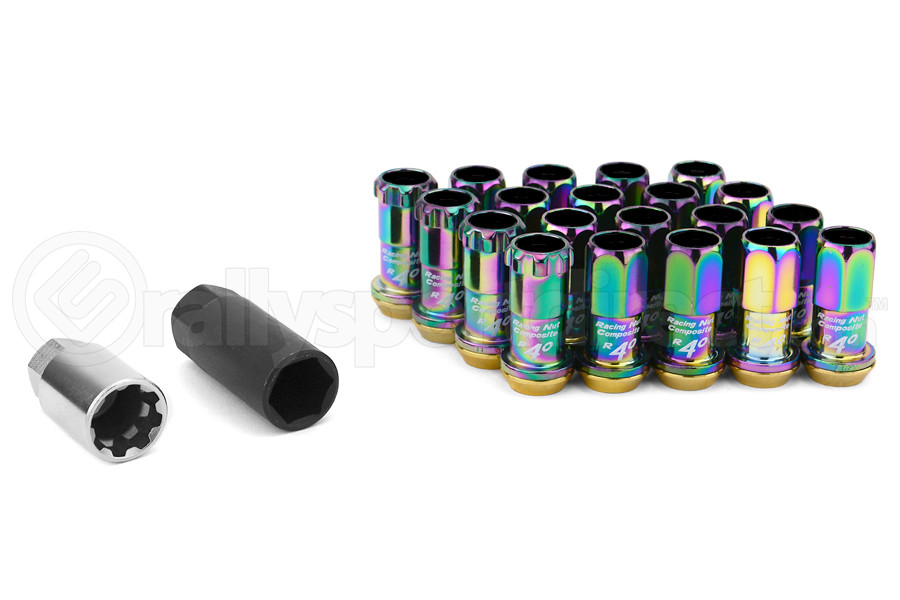 KICS R40 164 Piece Neo Chrome 12x125 Lug Nuts KRC13N Free Shipping
