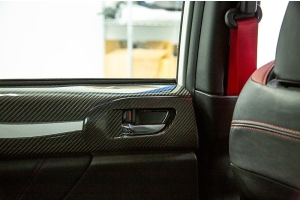 OLM LE Dry Carbon Rear Door Trim Upper Panels - Subaru WRX / STI 2015-2021