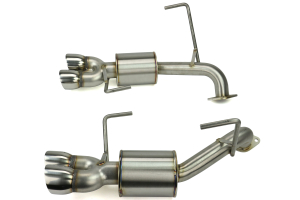 Nameless Performance 3in Quad Exit Axle Back Exhaust Polished - Subaru