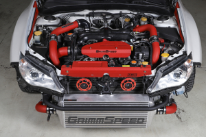 Grimmspeed Front Mount Intercooler Kit w/Red Piping - Subaru WRX 2008-2014