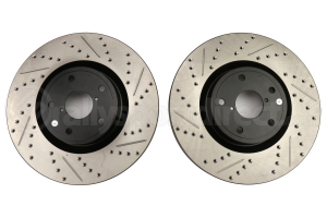 Stoptech Drilled and Slotted Rotor Pair Front - Subaru WRX 2015-2021