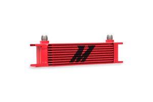 Mishimoto Universal 10 Row Oil Cooler Red - Universal