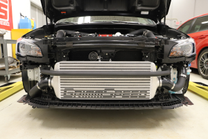 GrimmSpeed Front Mount Intercooler Kit Silver Core w/ Black Piping - Subaru STI 2015 - 2020