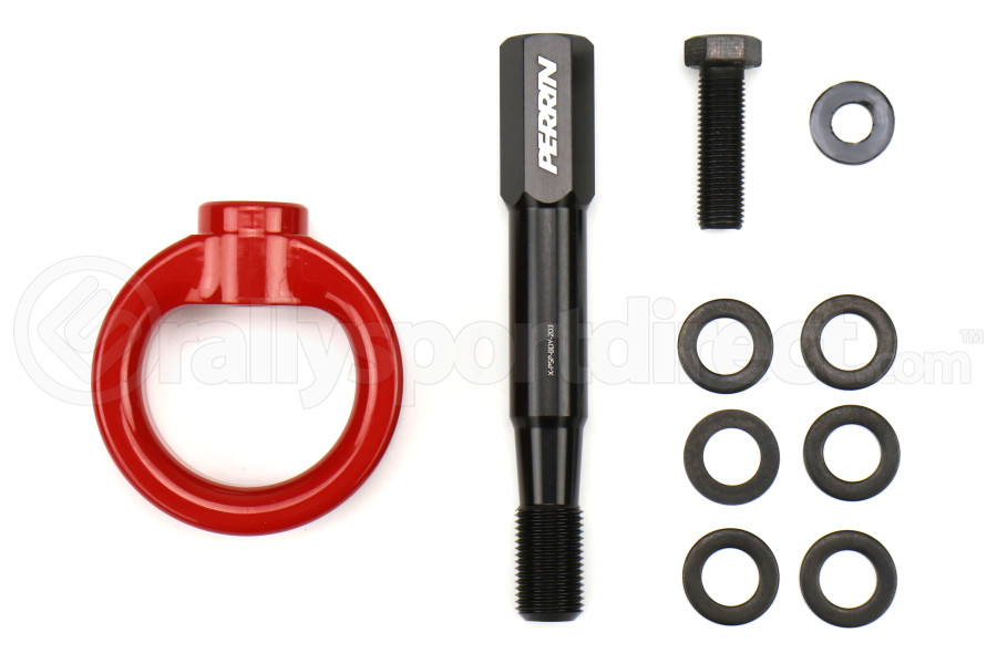 PERRIN Performance Rear Tow Hook Kit Red - Subaru Models (Inc. Forester 2014 - 2018)