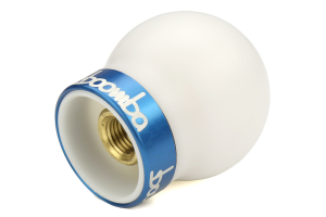Boomba Racing White Delrin Shift Knob w/ Blue Trim - Ford Focus RS 2016+