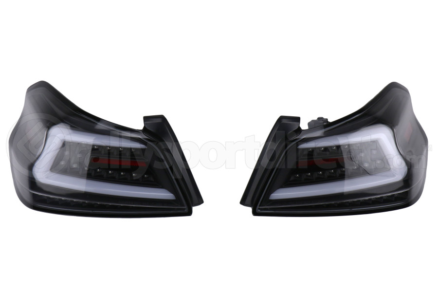Spec-D Sequential LED Tail Lights Black Housing w/ Clear Lens - Subaru WRX / STI 2015 - 2020