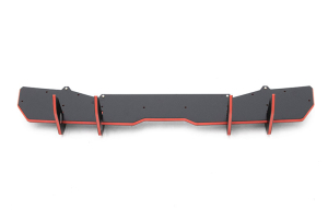 Maxton Design Racing Rear Diffuser Black & Red w/ Red Vertical Bars - Subaru WRX / STI 2015-2021