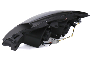 Spec-D Black Housing Projector Headlights With LED Day Time Running Light Strip  - Subaru WRX/STI 2008-2014